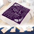 thumbnail image 6 of Throw Blanket Sister Gifts, Fleece Blanket Sisters Gifts from Sister, Sister Blanket Birthday Gifts for Sister, Gifts for Women Purple Flannel Lightweight Soft Blanket to My Sisters for Bed Couch, 6 of 6
