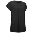 thumbnail image 6 of MIXUE Boho Tops For Women Summer Solid Color Round Neck Short Sleeve Casual Tshirts Outwear,Black,XXL, 6 of 8