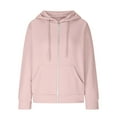 thumbnail image 5 of Dyegold Womens Zip Up Hoodies Holiday Gifts Ladies Winter Trendy Clothes Zipper Hooded Comfy Solid Light Sweater Workout Teen Girls Y2k Sweatshirt Casual Fleece Hoodie Oversized Plus Size Jacket, 5 of 6