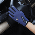 thumbnail image 2 of BYXAS Outdoor Cold and Windproof Sports Gloves, Cold Touch Screen Anti-Slip Waterproof Windproof Suitable for Cycling and Skiing, Solo Travel, Winter Warm Gloves for Men and Women(Blue M), 2 of 11