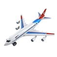thumbnail image 2 of Toy Commercial Airplanes Set, Pull Cord Play, Moderate Size Plastic Model, Gift for Kids Hobby Collectors Home Office Decoration, 2 of 8