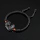 thumbnail image 4 of Pulsera de obsidiana de zorro Feng Shui para hombre, joyería de ágata natural, cuentas de cristal de zorro, chakras, yoga, reiki, piedra tallada curativa, pulseras de tránsito para hombres y mujeres, 4 of 5
