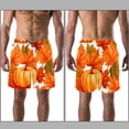 thumbnail image 3 of luoweisi Men's Beach Shorts Quick Dry Swim Trunks with Mesh Lining Maple Leaf Pumpkin XL, 3 of 5