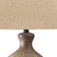 thumbnail image 3 of Benjara BM231950 Fabric Shade Table Lamp with Textured Base, Beige & Grey, 3 of 5