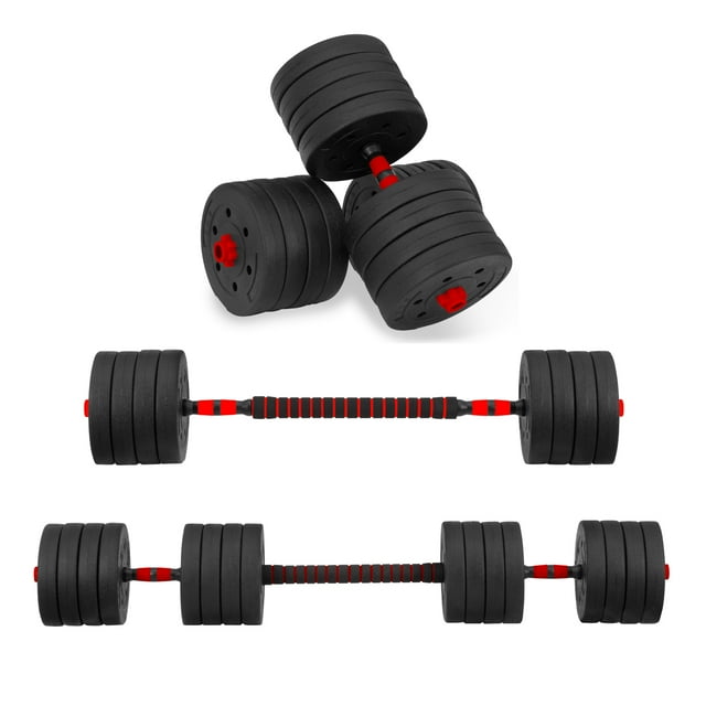 Mancuerna con Peso Ajustable Altera MC0518-50K C/ Discos de Cemento Intercambiables 50Kg