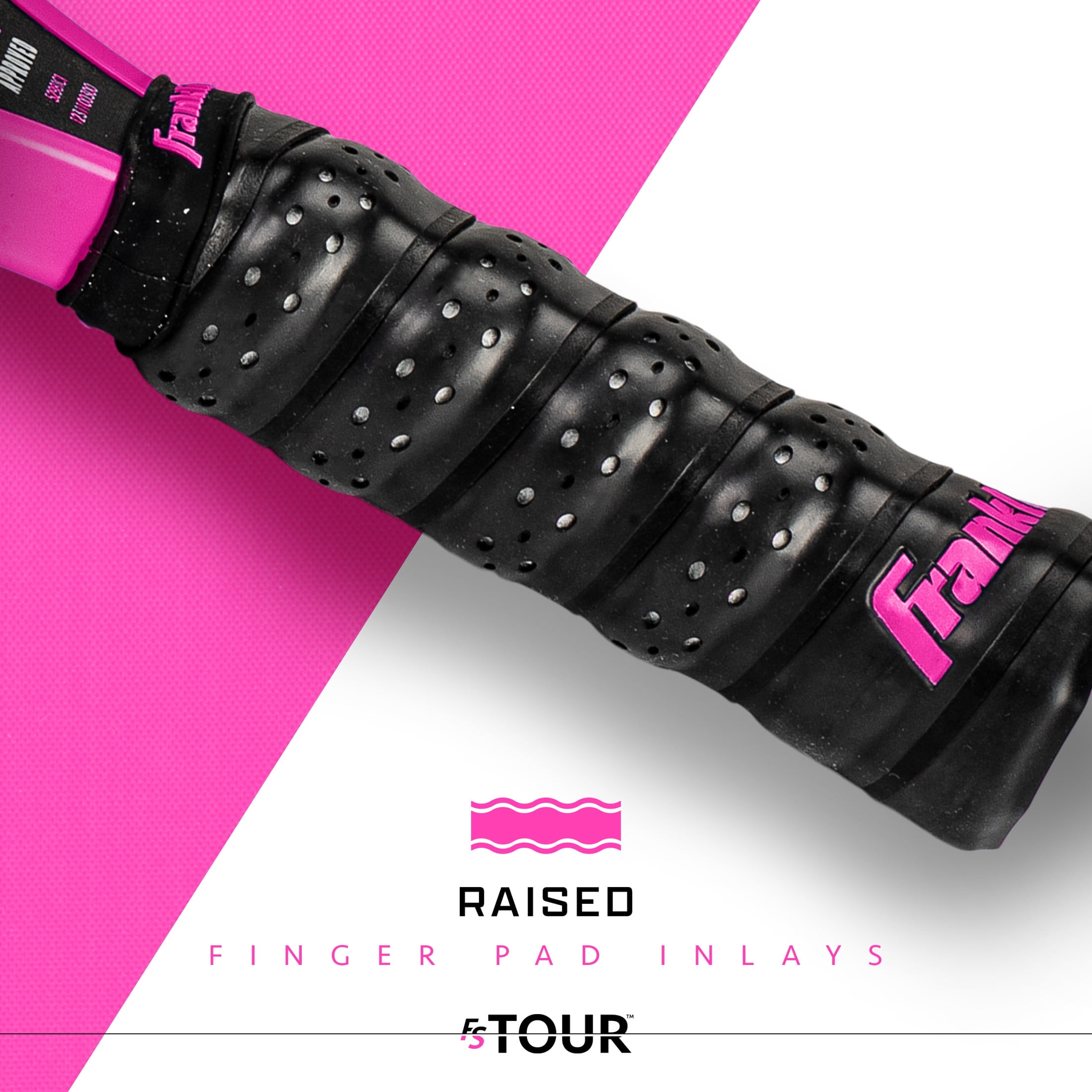 Franklin Sports Pro Pickleball Paddles - FS Tour Series Carbon Fiber Pickleball Paddles - Official USA Pickleball (USAPA) Approved Paddles - Tempo Pro Player Paddle - 16mm Polymer Core - Pink