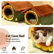 thumbnail image 4 of Cat Cave Bed For Indoor Cats Large Size Soft Plush Material Cartoon Cat House With Washable Cushion, 4 of 5