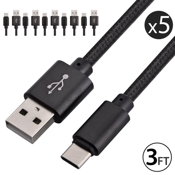 5x 3FT USB Type C Cable Fast Charging Cable USBC TypeC 3.1 Data Sync