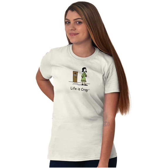 Shoe Toilet Paper Trail Funny Novelty Womens Graphic T Shirt Tees Brisco Brands