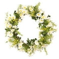 thumbnail image 1 of SUNSIOM Daisy Wreath Artificial Flower with Leaves Hanging Decoration, 1 of 9
