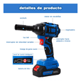 thumbnail image 4 of Llave De Impacto Inalámbrica Eléctrica Pistola Taladro negro azul, 4 of 5
