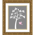 thumbnail image 1 of Robinson, Tamara 26x32 Gold Ornate Wood Framed with Double Matting Museum Art Print Titled - Girl Bird Tree, 1 of 4