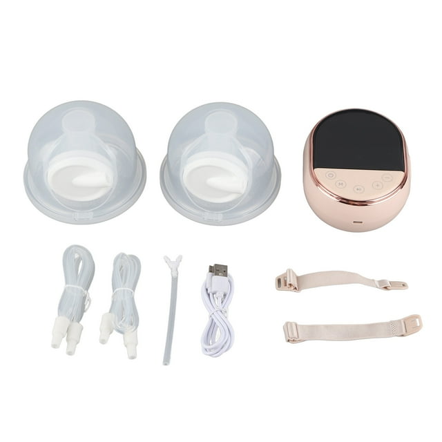 Extractor de leche portátil doble, con pantalla táctil y gran succión, automático, color rosa