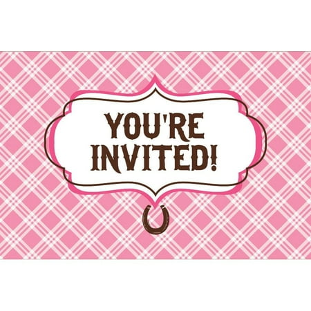 heart my horse invitation gatefold 8 invites birthday party one