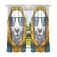 thumbnail image 2 of Sheep Hoodie Sunglasses Blackout Curtains Thermal Insulation 63 inch Grommet for Bedroom Living Room Bathroom Kitchen Windows 2 Pack, 2 of 6