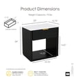 thumbnail image 3 of Furniture of America Elarin Modern Wood 1-Drawer Nightstand with Open Bottom Shelf, Black, 3 of 17