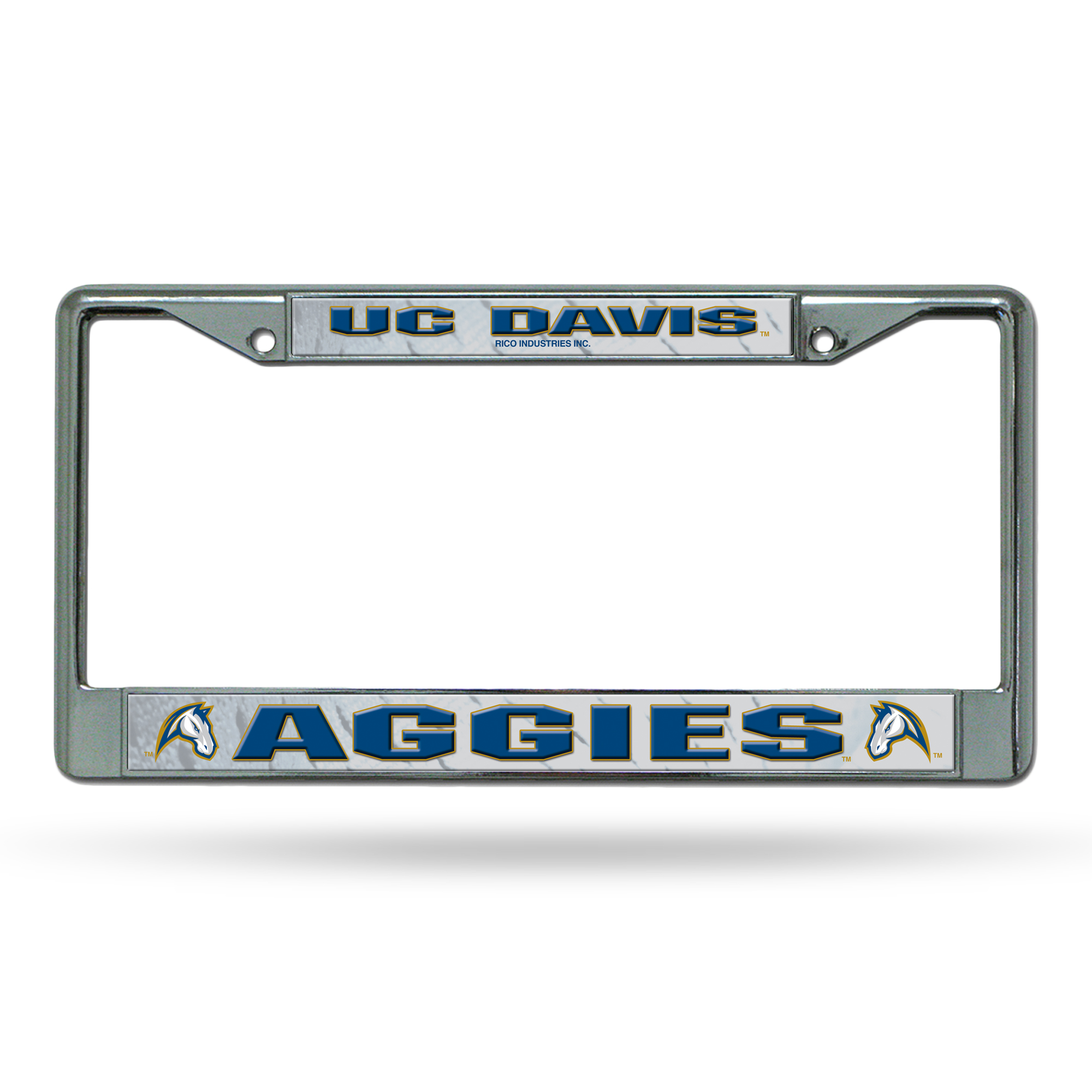 California UC Davis Aggies Chrome Metal License Plate Frame