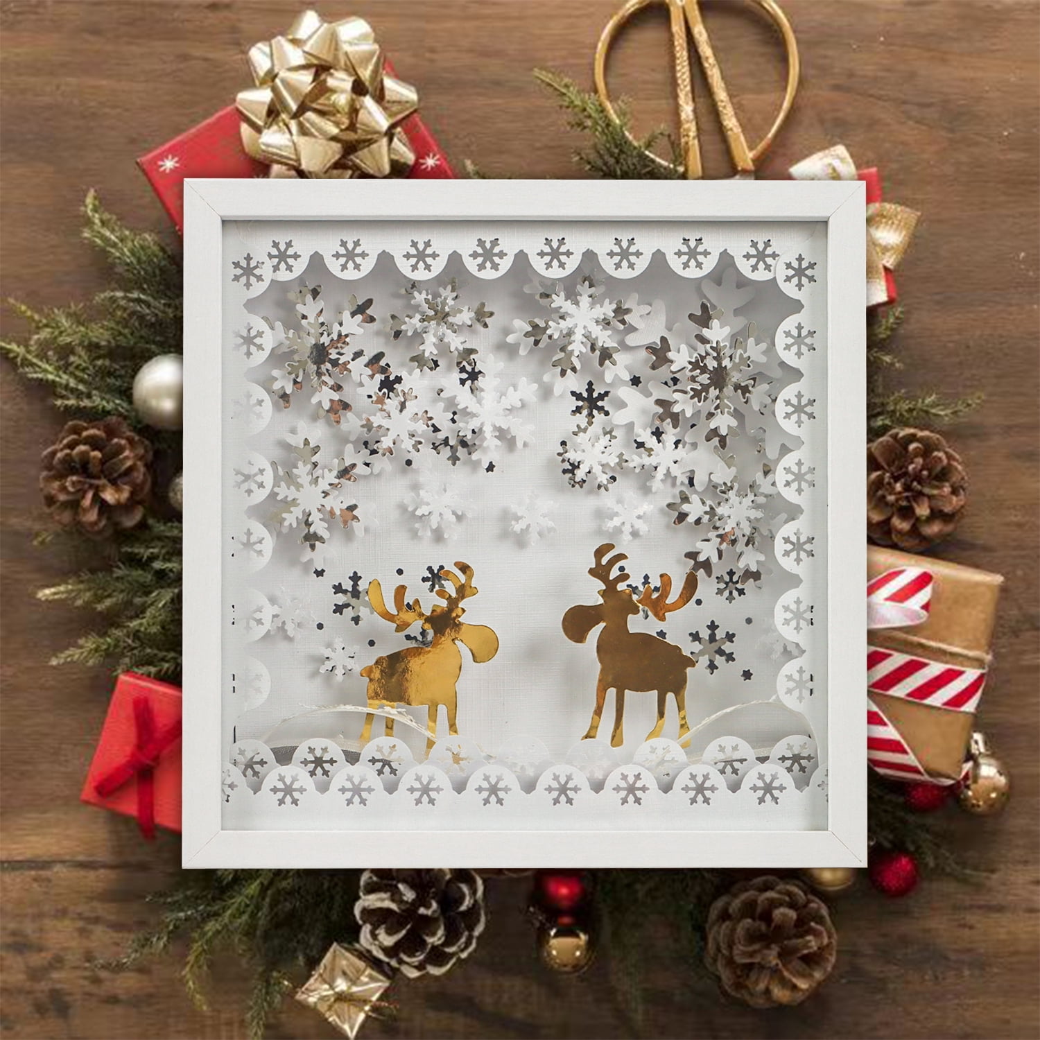 Bira Craft 3 inch Moose 2 Lever Craft Punch, Christmas punch, for Paper Crafting Scrapbooking