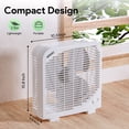 thumbnail image 2 of Shinic Ventilador de mesa de 10.0 in para dormitorio, 2 velocidades, ventilador de mesa silencioso con fuerte flujo de aire, ventilador de caja pequeña de bajo consumo, extractor de cocina portátil pa, 2 of 5