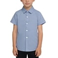 thumbnail image 3 of LIJCC Chemise à Manches Courtes Boutonnée pour Tout-Petits et Enfants - Design Classique Uni à Col, Tissu Léger et Respirant, Infroissable pour l'École et les Sorties Décontractées, 3 of 5