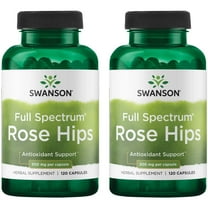 Swanson Rose Hips - Herbal Supplement Promoting Immune System Health & Healthy Weight Support - (120 Capsules, 500mg Each) (2 Pack)