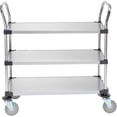 thumbnail image 3 of Nexel Galvanized Steel Utility Cart, 3 Shelves, 36x18x38, 3 of 7