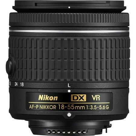 Nikon - AF-P DX NIKKOR 18-55mm f/3.5-5.6G VR Zoom Lens for APS-C F-mount cameras - black