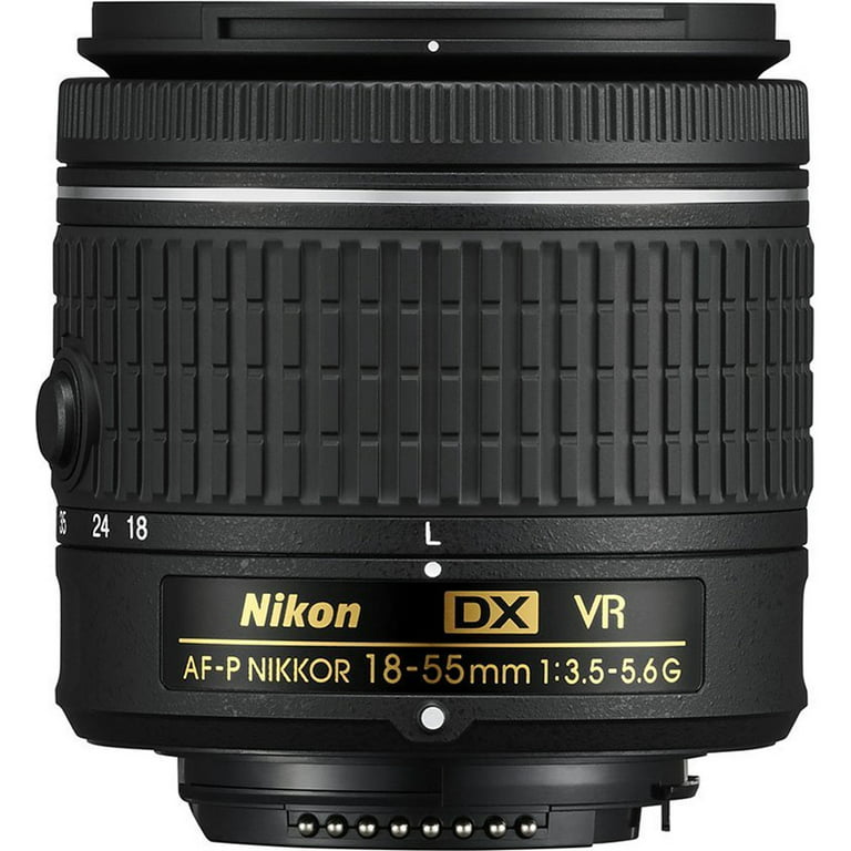 Meget sur Lager bunke Nikon AF-P DX NIKKOR 18-55mm f/3.5-5.6G VR Lens - Walmart.com