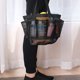 thumbnail image 2 of Jumpingount Bolsa de ducha de malla con 8 bolsillos de almacenamiento Asas dobles Organizador de maquillaje Bolsa de baño colgante Playa Colegio Baño Envolturas para manijas de equipaje Negro Jumpingount AP012377-01, 2 of 6