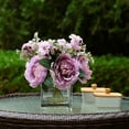 thumbnail image 2 of ENOVA FLORAL Artificial Flower Arrangement with Vase,Mixed Artificial Silk Peony Flower in Vase for Decoration Home Office, Wedding Centerpiece, 2 of 5
