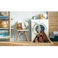 thumbnail image 2 of Ahgly Company Machine Washable Indoor Round Contemporary Yellow Orange Area Rugs, 3' Round, 2 of 7