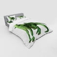thumbnail image 2 of Ambesonne Animal Bedding Set 4 Pcs, Ugly Standing Dragon, Queen, White Green, 2 of 2