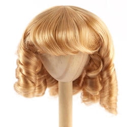 Dolls Wig.Bun 8-9” Ringlet.blonde Braid 