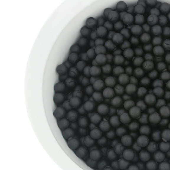 Rok Hardware Pack of 100 Rubber Space Balls Raised Panel Cabinet Door Spacers for 1/4" Groove, Black