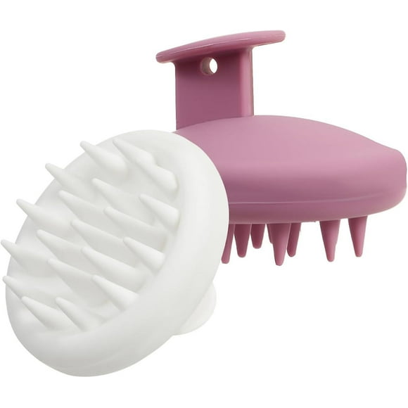 (White and Purple)SDIGV Silicone Scalp Massager Shampoo Brush, Hair Scrubber with Soft Silicone Bristles, Scalp Scrubber, Wet Dry Scalp Massager Hair Growth & Scalp Car