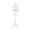thumbnail image 4 of Jaula de Pájaro de Metal Zulema Miniatura Dollhouse Birdcage, 4 of 6