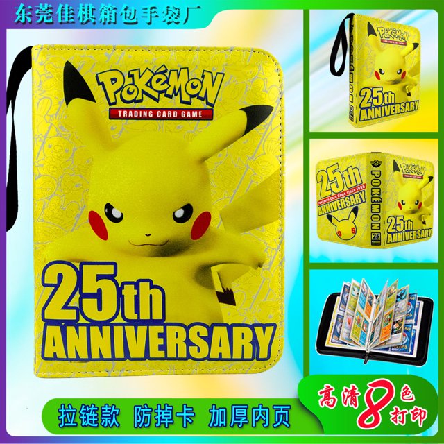 Nuevo juego de cartas de batalla de dibujos animados de Pokémon, carpeta con cremallera, soporte para tarjetas, colección de tarjetas de juego Cas Vmax, juguetes de regalo