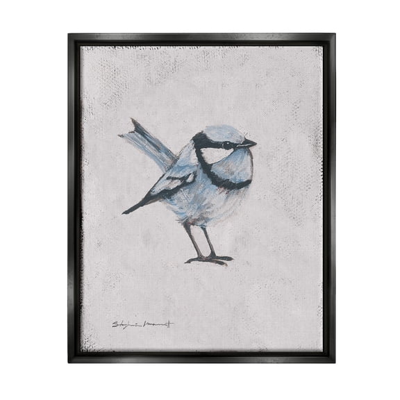 Stupell Wren Bird Animal Painting Animals & Insects Painting Black Floater Framed Art Print Wall Art