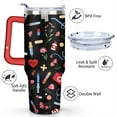 thumbnail image 3 of 40oz Funny Nurse Life Stainless Steel Flip Straw Tumbler Spill Proof Travel Cup Double Wall Vacuum Insulated Coffee Mug with Handle, 3 of 6