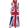 thumbnail image 1 of Vestido largo Union Jack Vestido largo de mujer elegante y chic, 1 of 4