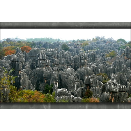 24"x36" Gallery Poster, Shilin - Stone Forest near Kunming, Yunnan