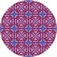 thumbnail image 1 of Ahgly Company Machine Washable Indoor Round Transitional Dark Magenta Purple Area Rugs, 3' Round, 1 of 7