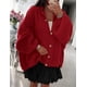 thumbnail image 3 of Suéter PRETTYGARDEN Cardigan de Punto Grueso Jujube Rojo XL, 3 of 8