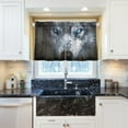 thumbnail image 5 of Wolf Half Window Tier Curtains 24 Inch Blackout Thermal Insulating Kitchen Linen Tier Curtains for Kitchen, Bathroom, Cafe Home Decor, 5 of 7