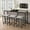 Black+Gray, variant on Dtwnek Kitchen Dining Table with 3 Stools, Long Dining Table Stool for Living Room, Dining Room, Gray+Black
