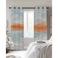 thumbnail image 3 of Abstract Sunset Blackout Curtains for Bedroom Living Room, Orange Blue Gradient Oil Painting Modern Art 90 In Long Thermal Insulated Room Darkening Drapes Grommet Window Treatments, 52 x 90 In, 3 of 9