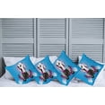 thumbnail image 6 of Ambesonne Modern Throw Pillow Cover 4 Pack, Music Elements Graffiti, 16", Blue Fuchsia and Dust, 6 of 6