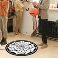 thumbnail image 3 of JeashCHAT Spider Web Halloween Round Area Rug, Gothic Decor Circle Living Room Rug Scary Spiders Circular Carpet Halloween Decorations Floor Mat for Sofa Coffee Table, 2 Feet Diameter, 3 of 4