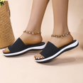 thumbnail image 3 of Xinyolin 1 Pair Open Toe Soft Sole Slide Sandals Fine Workmanship Mesh Breathable Soft Wedge Shoes for Summer, 3 of 8