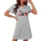 thumbnail image 1 of Camisón corto de talla grande para mujer, camisón de manga corta con estampado de pecho a la moda, camisón para mujer, 1 of 5